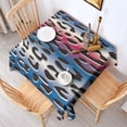 thumbnail image 2 of Colorful and Black Of Leopard Print Square Tablecloth,Waterproof Square Table Cover,Wipeable Spillproof Washable Table Cover for Home Kitchen Party Decor 52"x52"(132x132cm), 2 of 6