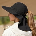 thumbnail image 5 of Nestiefly UPF 50+ Sun Hat with Neck Flap Wide Brim Bucket Hats Breathable Fishing Hiking Gardening Safari Hat for Men Women Navy One Size, 5 of 7