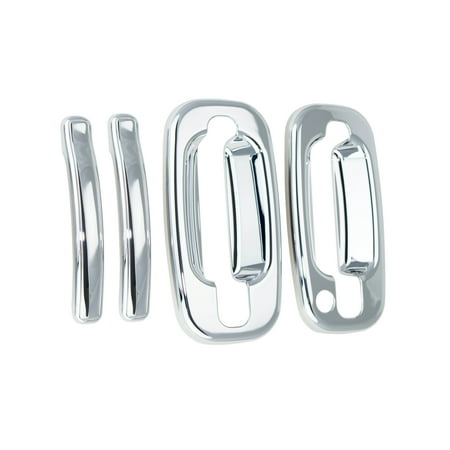 Gmc Chrome Door Handles - 99-06 Chevy Chevrolet Silverado / 99-06 GMC Sierra Chrome Door Handle Cover 2D No Passenger Side Keyhole 99 00 01 02 03 04 05 06