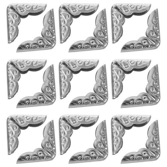 GOOHOCHY 40Pcs Vintage Metal Book Corners Photo Corner Protectors Small