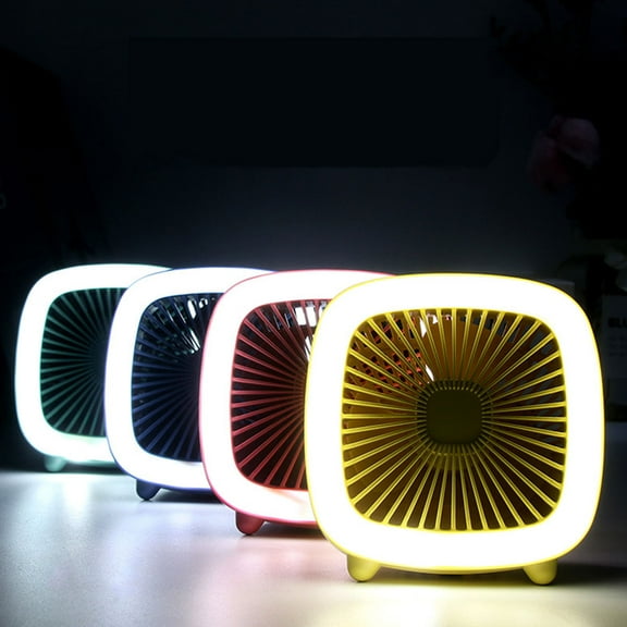 GOOHOCHY LED Desk Lamp with Fan Desk Lamp Fan 9.5X9CM Green