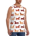 thumbnail image 2 of Fotbe Dachshund Walking Men's Camiseta sin Mangas Estampada para Hombres, Playera Casual para Gimnasio, Entrenamiento, Playa-Small, 2 of 7
