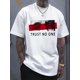 thumbnail image 1 of [TRUST NO ONE Print Tee] Casual TRUST NO ONE Print Tee Shirt - Short Sleeve T-shirt for Summer, 1 of 4