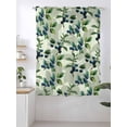 thumbnail image 2 of Sheer Curtains 72 Inches Long, Blueberry Botanical Semi Sheer Curtains Light Filtering Window Treatment, Spring Leaves Branches Farmhouse Privacy Voile Drapes for Living Room Bedroom 52x72 Inch, 2 of 7