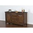 thumbnail image 2 of Pemberly Row 66" Farmhouse Wood Buffet in Medium Brown, 2 of 2