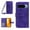 Deep purple, variant on For Google Pixel 10 / Pixel 10 Pro 6.3" Sunflower Embossed Strong Magnetic Attachment/Closure, Card Slots/Pocket, PU Leather Flip Wallet Case With Adjustable Shoulder Strap,Red,For Pixel 10 / 10 Pro