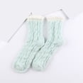 thumbnail image 2 of Christmas Day Wool Socks for Women Fall Fashion Ankle Warm Slipper Thermal Fluffy Socks Light Green, 2 of 7