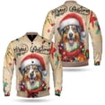 thumbnail image 3 of Merry Christmas Santa Australian Shepherd Scarf Twinkling Lights Xmas Holiday All Over Print 3D Baseball Jacket Aussie Dog Lover Gifts Bomber Jacket Softball - 00022, 3 of 6