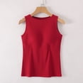 thumbnail image 2 of Aboser Built in Bra Tank Tops for Women High Neck Workout Camisole Cozy Seamless Basic Undershirt Summer Casual Sleeveless Tank Top, 2 of 7