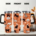 thumbnail image 5 of 40 Oz Halloween Cat Tumbler With Handle and Straw, Cute Black Cats Stainless Steel Double Walled Vacuum Insulated Cup, 5 of 8