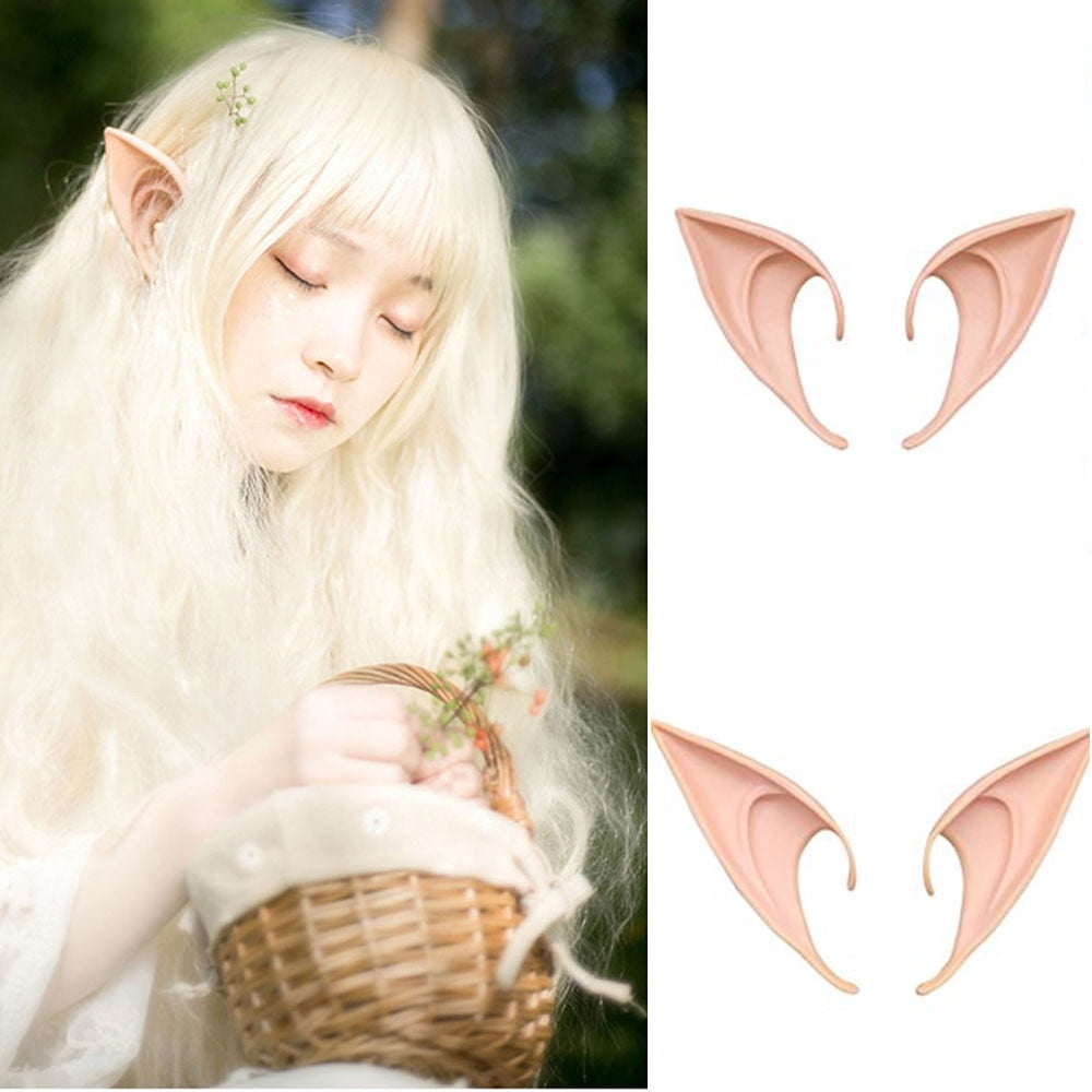 2 Pairs Skin Color Fairy Elf Ears - Halloween Pixie Latex Ear Tip Set |  Cosplay Accessories for Sale