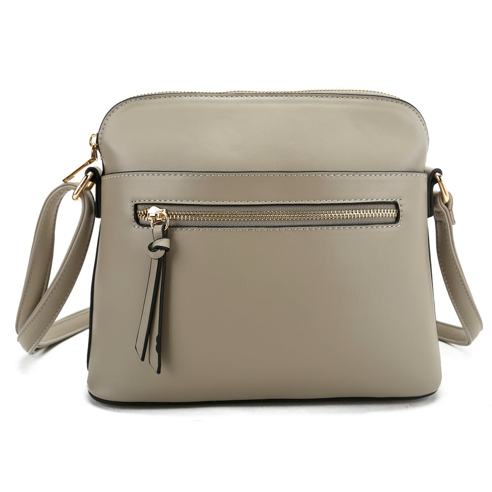 La Terre - La Terre Crossbody Bag with Front Zipper and Wide Functional ...