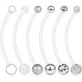 thumbnail image 1 of HSHDLDF VCMART Clear Pregnancy Belly Button Rings Felixble Maternity Belly Button Ring Bioplast Sports Clear Pregnancy Belly Rings Piercing Retainer for Pregnant Women Mix Style 14, 1 of 2