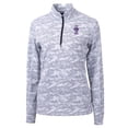 thumbnail image 2 of Women's Cutter & Buck  Charcoal Kansas State Wildcats Vault DryTec Traverse Camo Print Stretch Quarter-Zip Top, 2 of 3