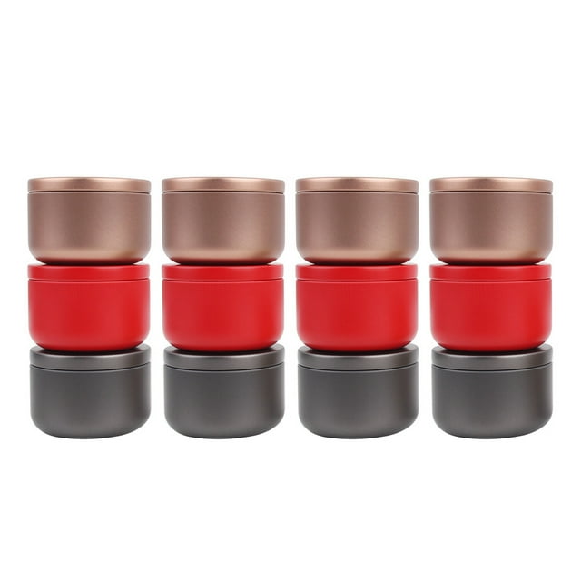 Shisuyan 1 Set Small Tea Boxes for Cosmetics and DIY Creams with Round Shape