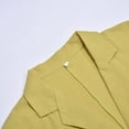thumbnail image 5 of Weikingp Womens Blazer, Women's Linen Blouse Casual Long Sleeve Jacket Blazers for Women Blazers for Women Business Casual Yellow 2XL, 5 of 8