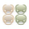 Philips Avent Ultra Soft Pacifier - 4 X Soft and Flexible Baby Pacifiers For Babies Aged 0-6 Months, Bpa Free with Sterilizer Carry Case (Model SCF091/23)