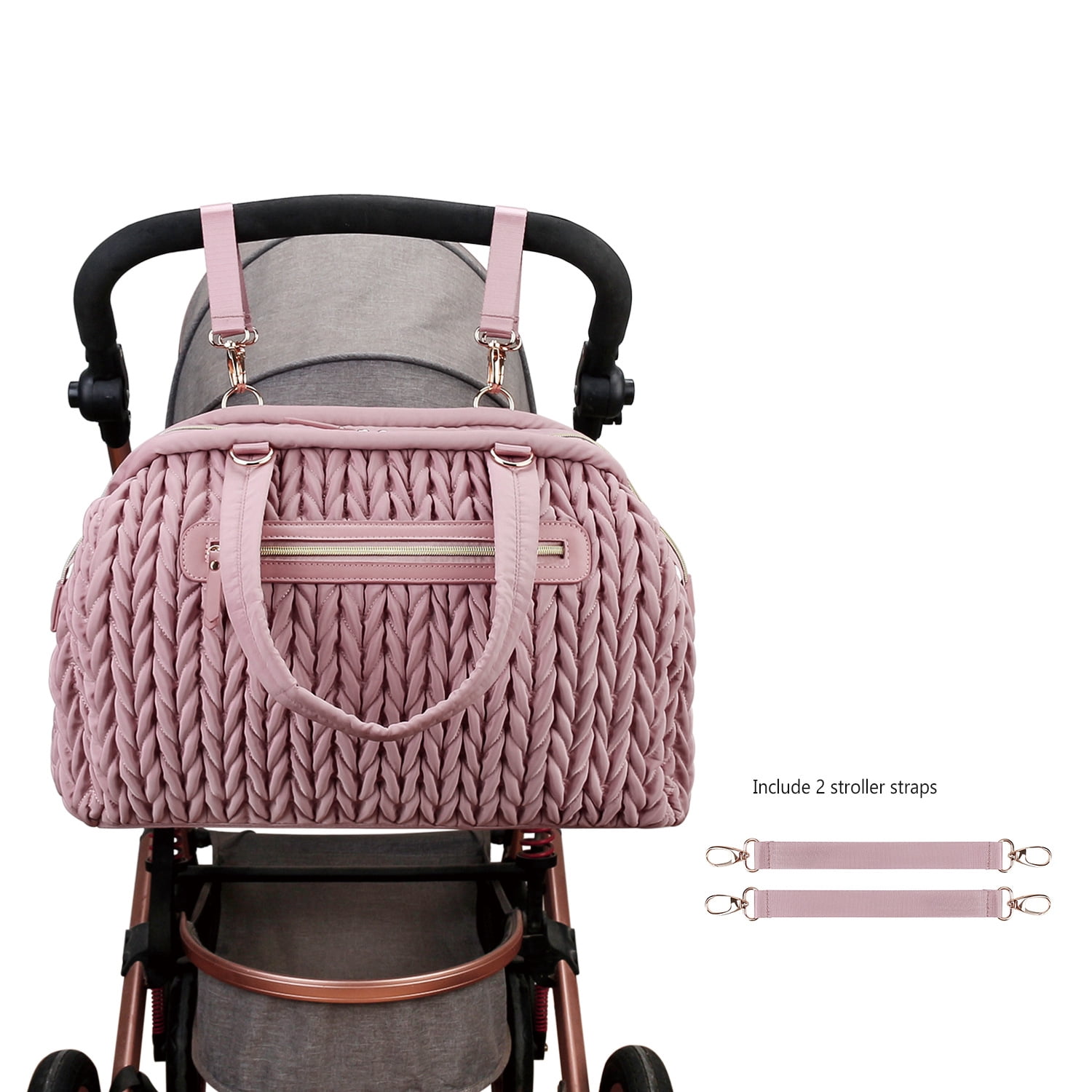 Sunyuer Diaper Tote Bags for Women, Lightweight Travel Work Hospital Maternity Weekender Bag, Crossbody Mommy Bag