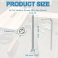 thumbnail image 2 of Uxcell Hex Socket Head Cap Screws Bolts, Stainless Steel Socket Drive Machine Screws with Hex Wrench, Full Threads M3 x 50mm 60, 2 of 7