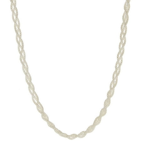 Pori Jewelers Sterling Silver Popcorn Braided Necklace