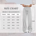 thumbnail image 5 of TEMOFON Summer Pants for Women Summer Wide Leg Pants with Pockets Elastic Waistband Comfy Pants Lightweigt Jogging Pants Light Grey M, 5 of 10