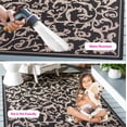 thumbnail image 3 of Safavieh Courtyard Kevin Floral Indoor/Outdoor Area Rug, Black/Sand, 2' x 3'7", 3 of 15