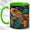 Green, variant on Stained Glass Sea Turtle Coffee Mug, Ocean Wildlife Mug, Ceramic 11 oz