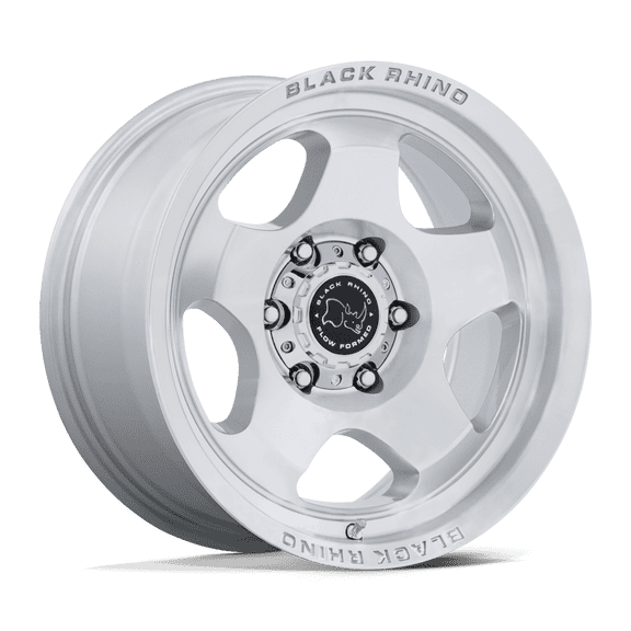 17x8.5 Black Rhino BR031 Sol Glossy Silver Machined Face Wheel 5x5 (0mm)