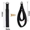 thumbnail image 5 of harmtty 1 Pair Pilates Straps Pilates Double Loop Strap Reformer Fitness D-Ring Straps Padded Pilates Equipment D-Ring Yoga Exercise Straps Accessories Home Gym Workout,Black, 5 of 7