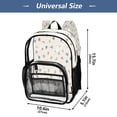 thumbnail image 4 of PVC Transparent Backpacks Clear Backpack for Travel and Outings Cute Pink and Blue Flowers, 4 of 7