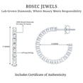 thumbnail image 4 of Rosec Jewels Lab Grown Diamond Hoop Earrings with Screw Back - Diamond Earrings for Women - EF-VS Quality - Ready to Gift, 14K White Gold, 4 of 6