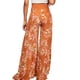 thumbnail image 2 of VISgogo - Pantalones palazzo con cinturón para mujer, pantalones de playa sueltos bohemios de cintura alta con estampado floral/a cuadros/cachemira VISgogo moda, 2 of 3