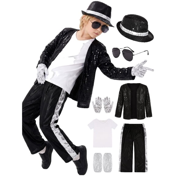 Baby Boy's Clothing Kids 80s 90s Pop Star 𝐂ostume, Dance Party Outfit