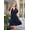 Navy Blue, variant on Women's White Eyelet Lace V-Neck Puff Sleeve Ruffle Hem Mini Dress, Casual Summer A-Line Swing Dress