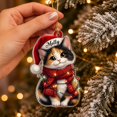 Calico Tree Christmas Ornament Calico Cat Acrylic Tree Hanging for Cat Lovers ...
