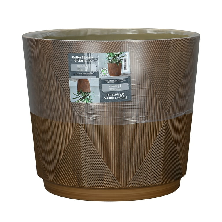 Better Homes & Gardens Resin Planter, 15.7 inch x 15.7 inch x 13.8