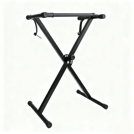 Condition photo showing Good Condition for lcokeiy height adjustable keyboard stand with quick release mechanism -single x foldable heavy duty instrument stand with locking straps for 54-61-88 key electronic pianos