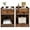 Brown, variant on Giantex Set of 2 Nightstand, End Table w/Storage Drawer, Wooden Sofa Bed Side Table for Home & Office, White