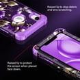 thumbnail image 4 of CASEFIV for iPhone XR Case,Heavy Duty Shockproof Protection Hard Plastic Bumper +Soft Silicone Rubber Protective Case,Purple/Gold, 4 of 8