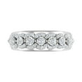 thumbnail image 3 of 1/2 Carat Diamond Wedding Band Ring in 925 Sterling Silver (Ring Size 9.75), 3 of 6