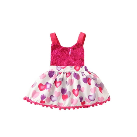 

Infant Baby Sleeveless Patchwork Jumpsuit Sequins Decor Linked Skirt Bodysuit Short Dress 0-24M