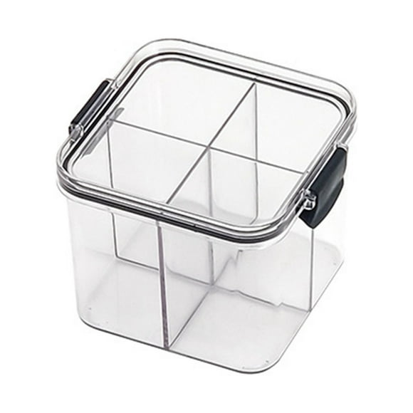 fsxdhpcsgfc Square Four Compartment Health Preserving Scented Tea Packaging Storage Tank Food Disposable Soup Containers with Lids Flour Containers Large Glass Storage Containers with Lids