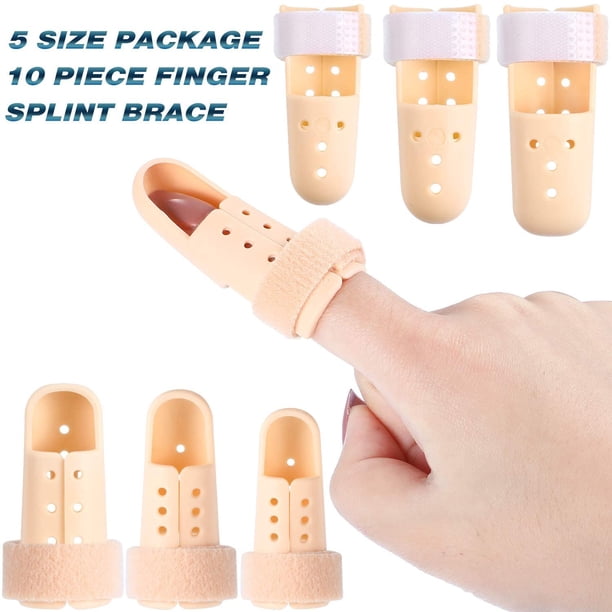 10 piezas de férula para dedos, mazo, férula para dedos, férula ajustable para extensión de dedos, para protección de articulaciones de dedos de baloncesto, 5 tama?os ZefeiWu 8390606930491
