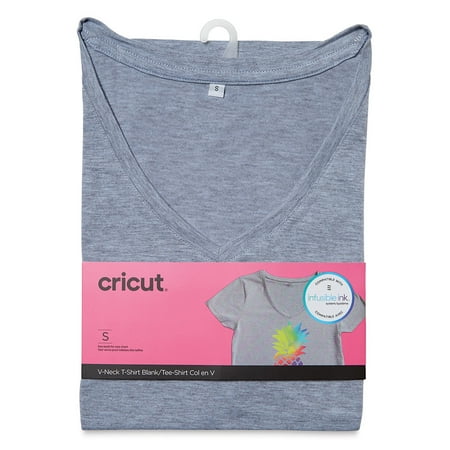 Cricut Adult T-Shirt Blank - Small, V-Neck, Gray