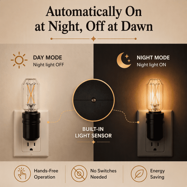 Better Homes & Gardens Vintage LED Night Lights, 2-Pack photo 6