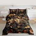thumbnail image 2 of Feelyou Woodland Bear Full Size Comforter Sets, Rustic Branches Leaves Bedding Sets, 3pcs, 2 of 8