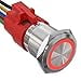 thumbnail image 2 of APIELE 19mm Latching Push Button Switch 12V DC Angel Eye Halo Ring LED Metal 0.74" 1NO1NC SPDT with Wire Socket Plug (RED), 2 of 4