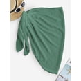 thumbnail image 5 of ZAFUL Women Leisure Tie Side Plain Beach Sarong Green One Size, 5 of 7