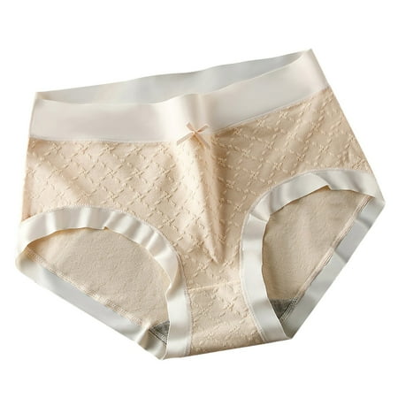 Bigersell Plus Size Womens Underwear Clearance Cotton Bikini Underwear Women Boy Shorts Panty Style P-1827 Cotton Boyshort Panties Seamless Thong Briefs Mid Waist Women s Bikini Panties Beige XXL