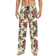thumbnail image 7 of FORMRS Mens Pajama Pants with Pockets Sleepwear Lounge Bottoms Sizes S-2XL, Red Christmas Poinsettia, 7 of 7